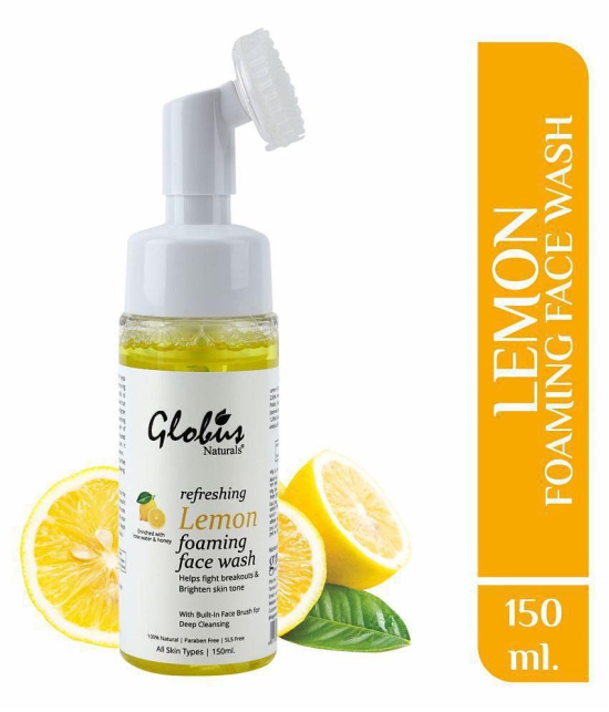 Globus Naturals Lemon Face Massager with Foaming Face Wash 150 mL