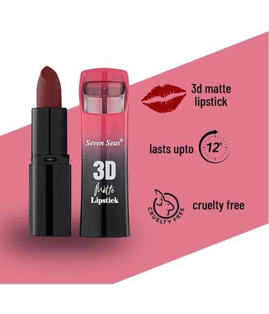 Seven Seas 3D Matte Lipstick | Long Lasting | Waterproof Matte Lipstick for Women(Rose)