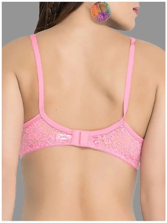 Madam Pack of 1 Net Non Padded Womens Everyday Bra ( Pink ) M01290 - None