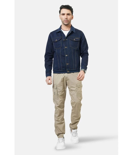 NUEVOSPORTA - Blue Denim Regular Fit Mens Denim Jacket ( Pack of 1 ) - None