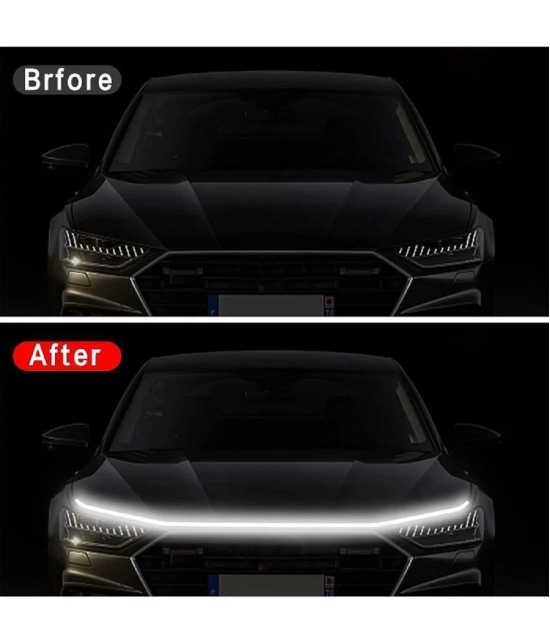 HINGOL  NEW - Car Hood Light Strip Through-type Auto Modified Headlight Cuttable Decorative Lamp Car Daytime Running Lights