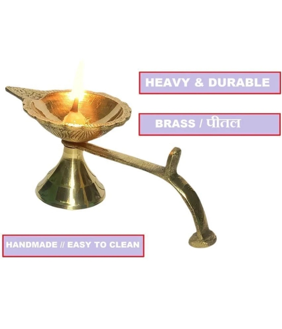 A & H ENTERPRISES - Aarti Diya Pital Diya Handle 2 Pieces ( Pack of 2 )