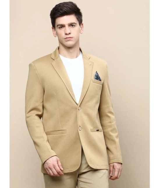 Showoff Cotton Blend Mens Blazer - Khaki ( Pack of 1 ) - None