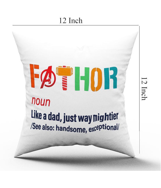 Royals of Sawaigarh - Multicolor Polyester Gifting Printed Filled Cushion For Fathers Day