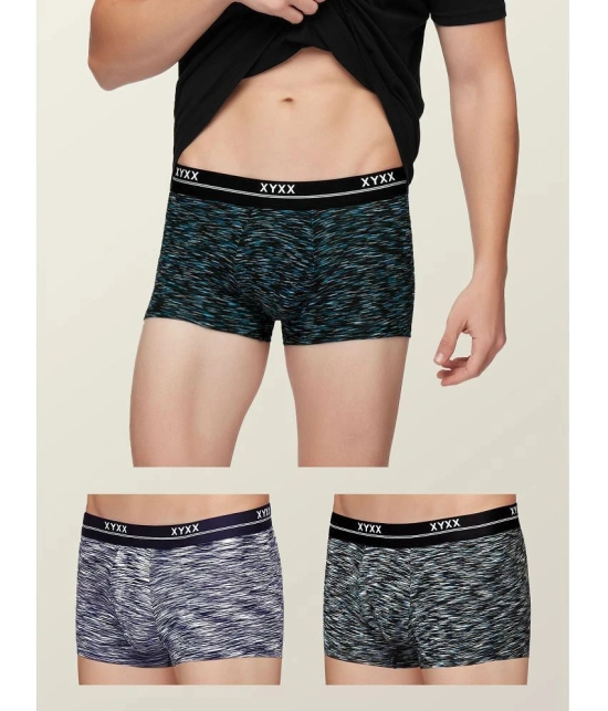 XYXX - Multicolor Modal Mens Trunks ( Pack of 3 ) - None