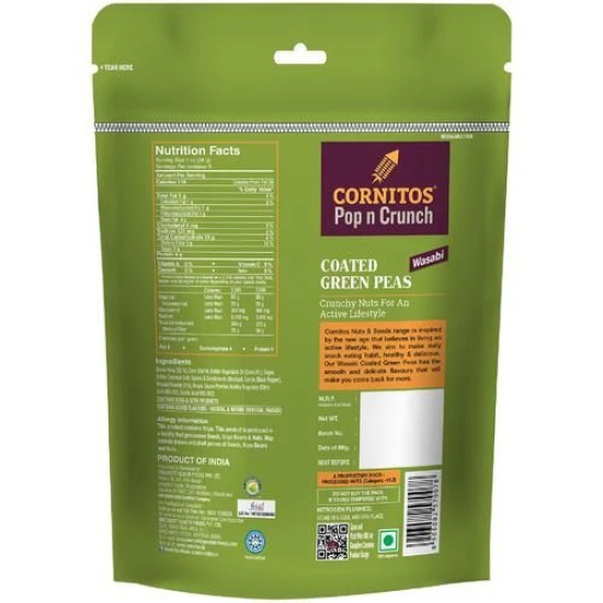 Cornitos Coated Green Peas Wasabi, 150 Gm