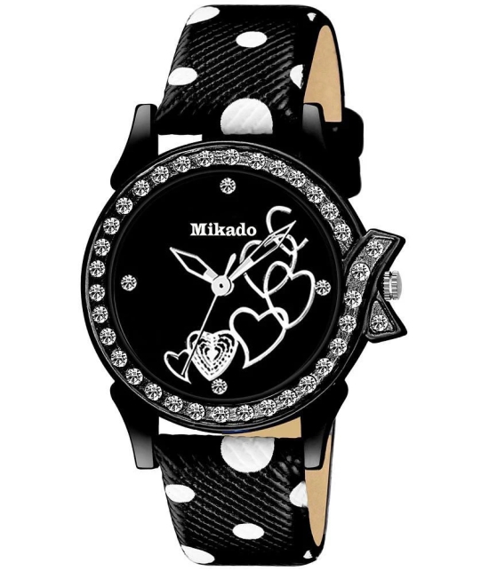 Mikado Leather Round Womens Watch