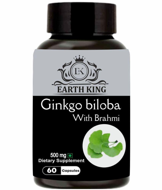 EARTH KING Ginkgo Biloba Capsule For Men & Women, 60 Capsules (Pack of 1)