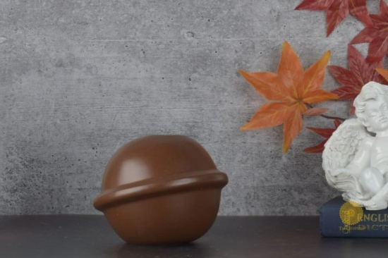 Ceramic Planet Shape Vases-Brown