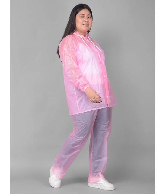 Dollar Polyester Raincoat Set - Pink - None