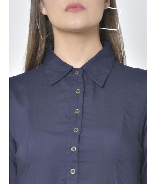 Pistaa - Navy Viscose Womens Flared Kurti ( Pack of 1 ) - None