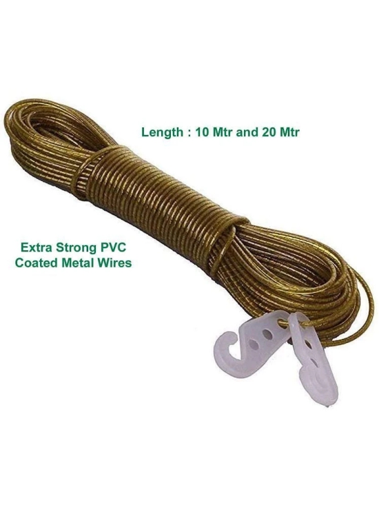 (Pack Of 1) PVC Coated Steel 20 Mtr Anti-Rust Wire Rope for Drying Cloths Outside Balcony, Home Terrace, Home Garden etc.