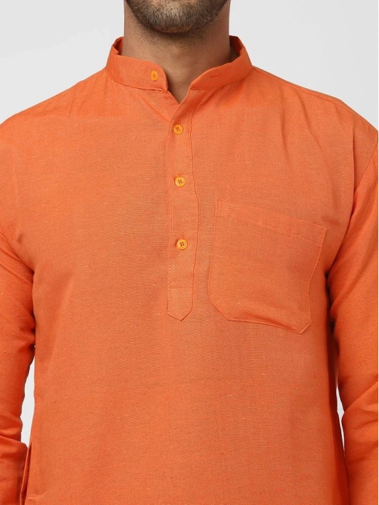 DESHBANDHU DBK - Orange Cotton Mens Kurta ( Single ) - None