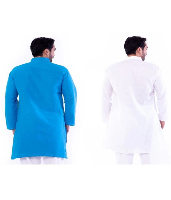 DESHBANDHU DBK Multi Cotton Kurta Pack of 2 - None