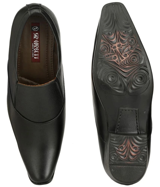 Sir Corbett - Black Mens Slip On Formal Shoes - None