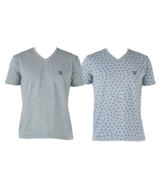 Vimal Jonney Multi V-Neck T-Shirt Pack of 2 - S