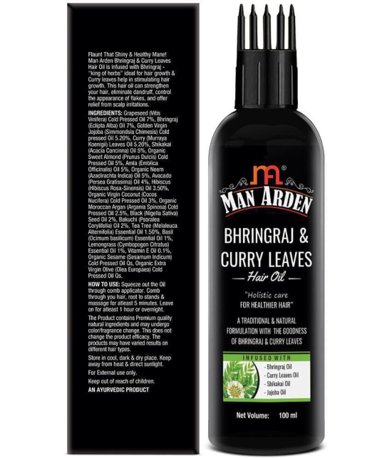 Man Arden Bhringraj & Curry Leaves Hair Oil For Men For Hair Strength with Shikakai Oil, Jojoba Oil, 100 ml