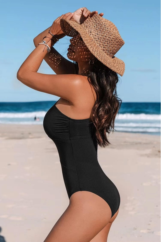 One Shoulder Slim One Piece Monokini-S