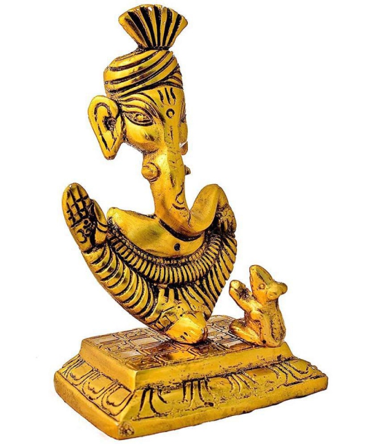 Green Tales - Brass Lord Ganesha Idol ( 14 cm )