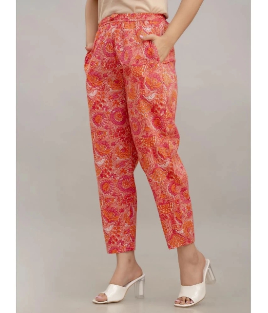 Frionkandy Peach Printed Pant Top Set - None