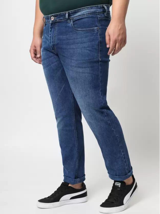 Men Slim Mid Rise Blue Jeans