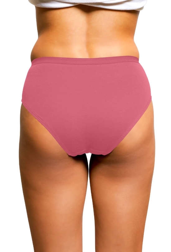 Sona Comfortable 1600 Cotton Plain Outer Elastic Hipster Plus Size Maroon Panties-M / Maroon