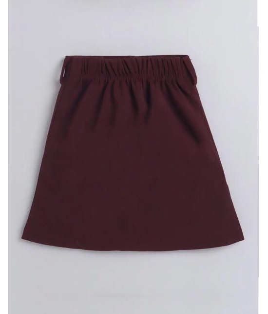 Addyvero - Maroon Cotton Blend Girls A-Line Skirt ( Pack of 1 ) - None