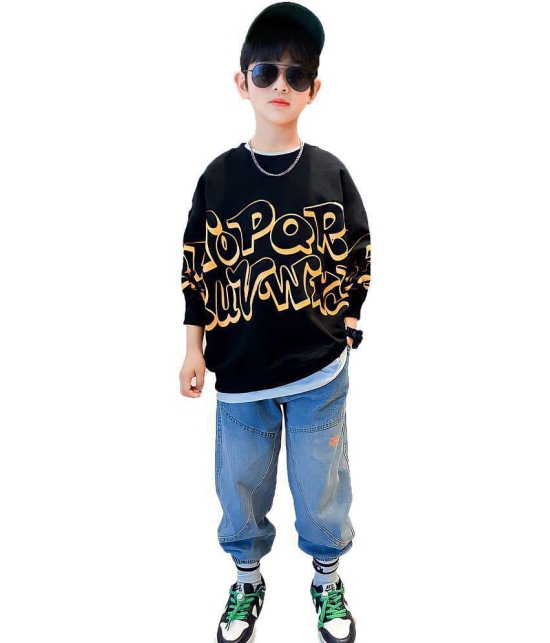 Force - Black Cotton Blend Boys T-Shirt ( Pack of 1 ) - None