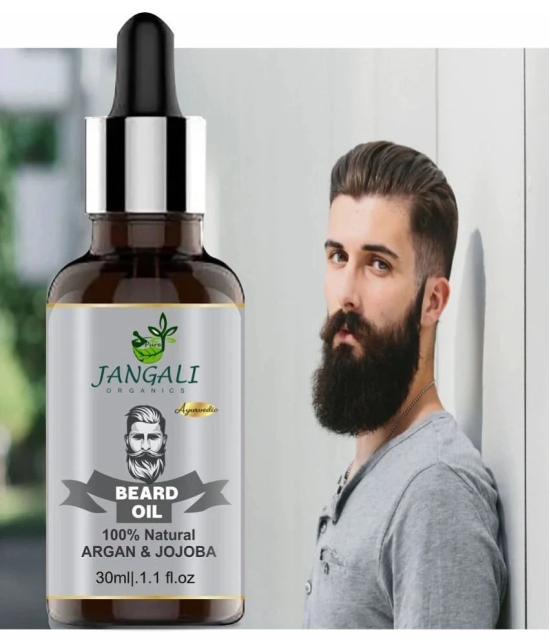 PURE Jangali ORGANICS Lite Beard and Moustache Oil, 30 ml | Non-Sticky, Light Beard Oil