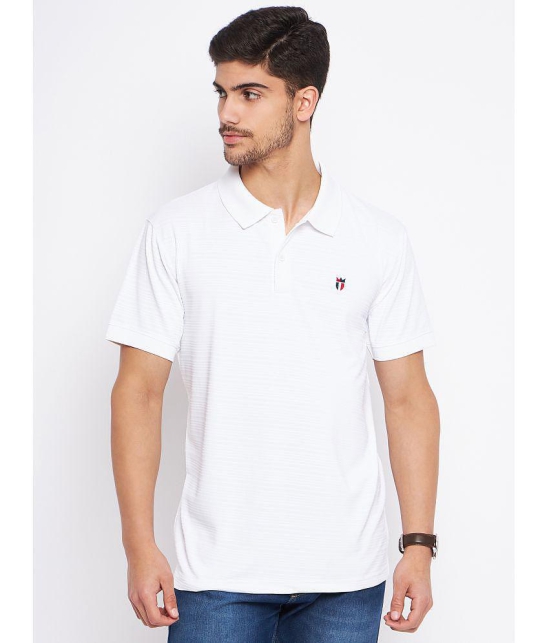 MXN - White Cotton Regular Fit Mens Polo T Shirt ( Pack of 1 ) - None