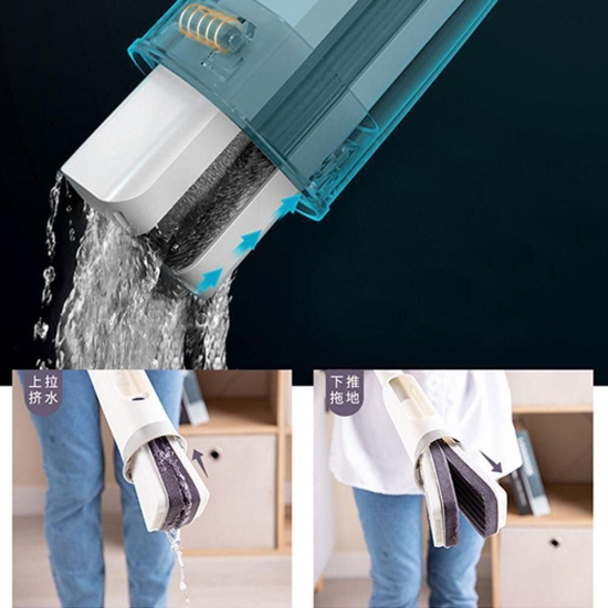 Squeezing Mop, Folding Sponge Absorbs More-Free Size