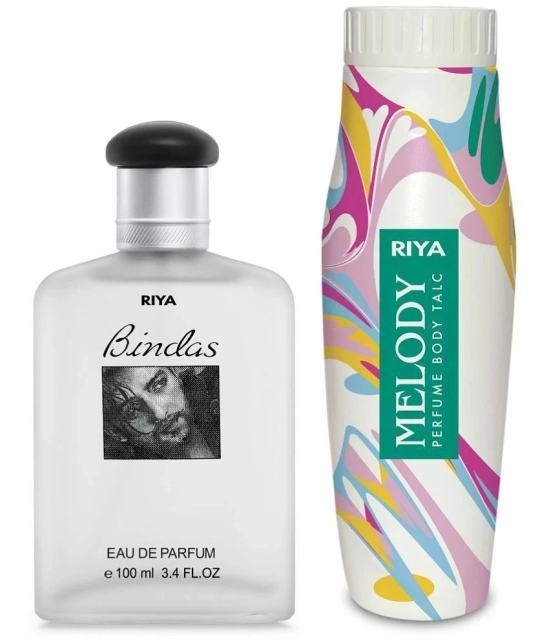 Riya Melody & Bindas(100ml Perfume) Talc 400 gm Pack of 2