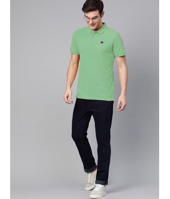 ADORATE - Green Cotton Blend Regular Fit Mens Polo T Shirt ( Pack of 1 ) - None