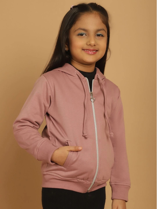 MINI & MING Girls Solid Hooded Sweatshirt