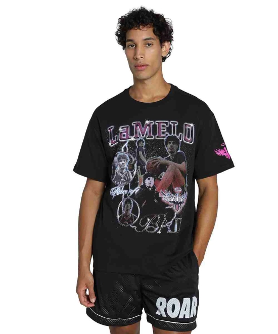 Melo Iridescent Hornets Mens Oversized Fit Basketball Tee