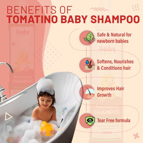 BabyOrgano Natural Bath Care Combo | Gentle Baby Wash (200ml) + Baby Shampoo (200ml) | Safe for Babies | 100% Based on Ayurveda