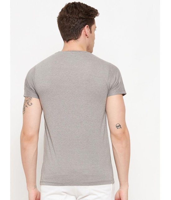 Lycos - Grey Cotton Blend Regular Fit Men's T-Shirt ( Pack of 1 ) - None