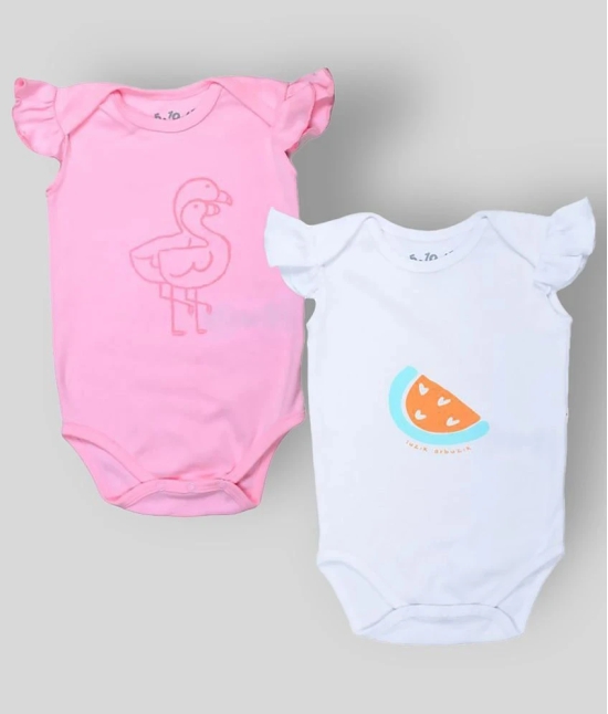 Sathiyas Baby Girl Rompers(Pack of 2) - None