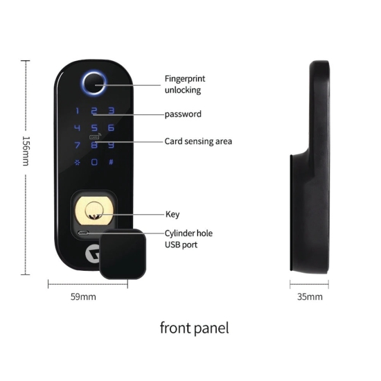 L&G Handless Smart Glass door lock and video doorbell Security Combo | Smart Technology With German Engineering