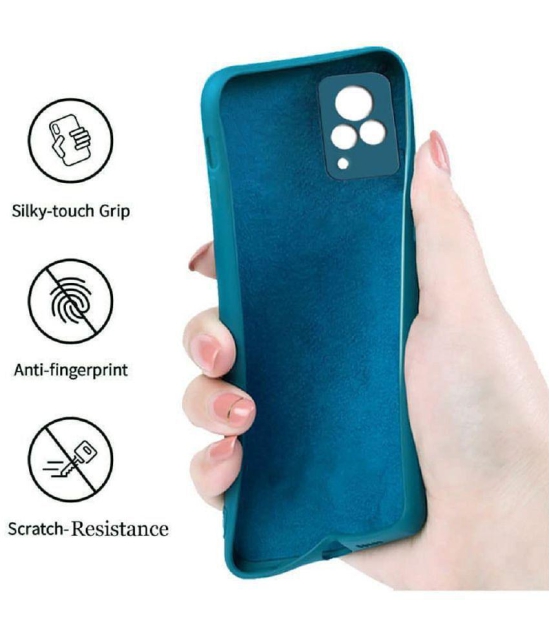 Case Vault Covers - Plain Cases Compatible For Silicon Vivo V21 5G ( Pack of 1 ) - Blue