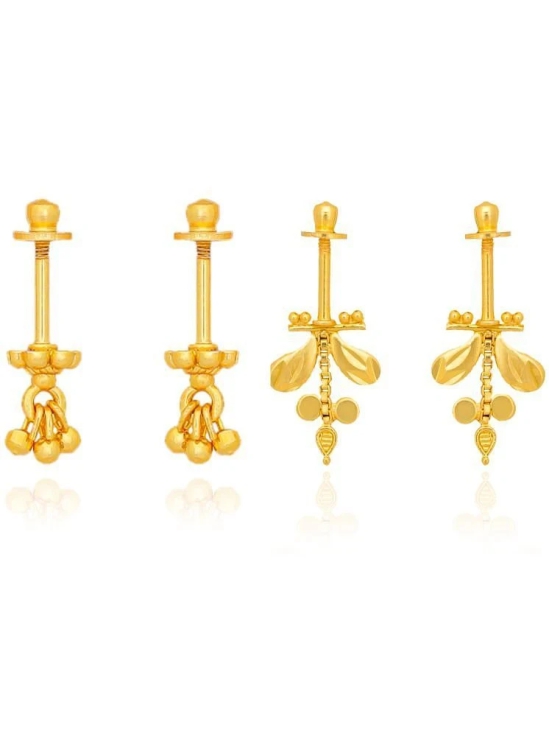 LUV FASHION Gold EarCuff Earrings ( Pack of 2 ) - Gold