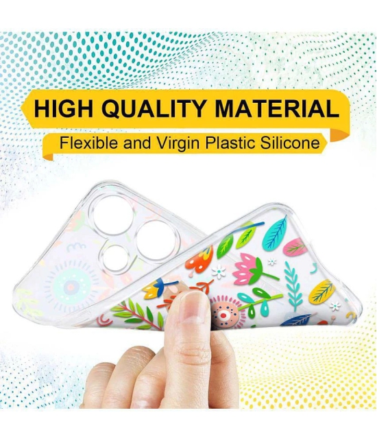 NBOX - Multicolor Printed Back Cover Silicon Compatible For Infinix Hot 30i ( Pack of 1 )