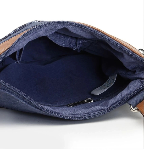 Anekaant Navy Blue PU Sling Bag - Navy Blue