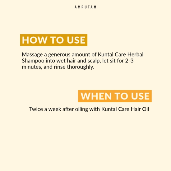 Amrutam Kuntal Care Herbal Shampoo | Healthy, Natural and Dynamic Hair