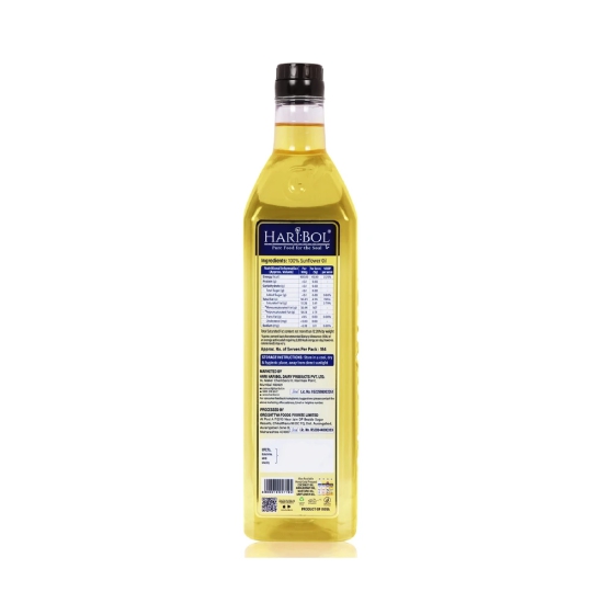 Haribol Cold Pressed Sunflower Oil 1000ml