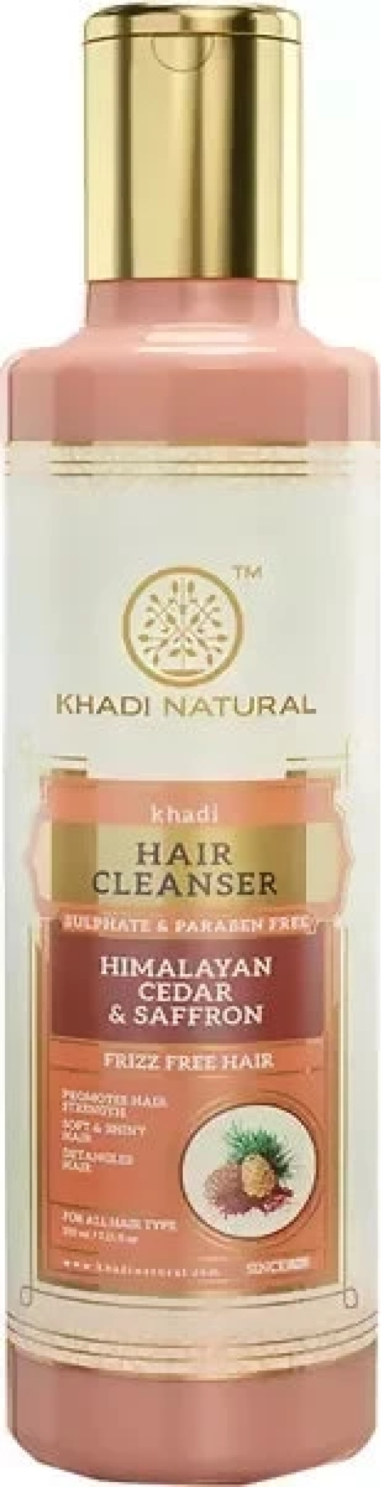 Khadi Natural Deodar (Cedarwood) Himalyan Cedar & Saffron Cleanser Shampoo (210 Ml)