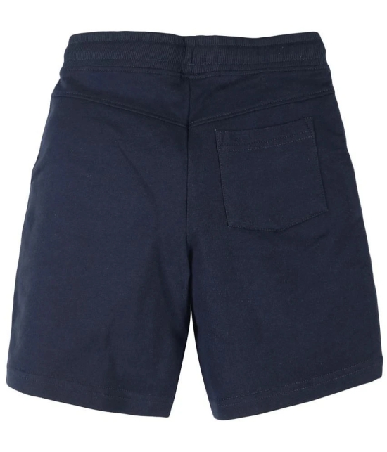 Plum Tree Boys Navy Blue Cotton Champ Print Short - None