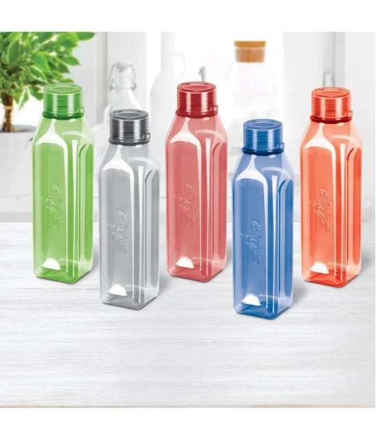 Milton Prime 1000 Pet Water Bottle, Set of 5, 1 Litre Each, Assorted - Assorted