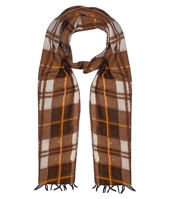 PENYAN Brown Checkered Woolen Scarves For Winters