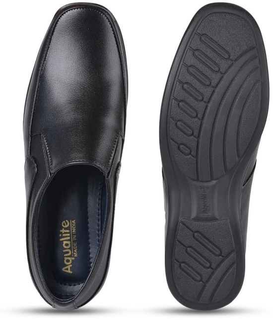 Aqualite Black Mens Slip On Formal Shoes - None